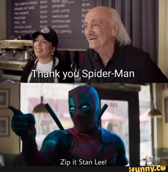 Ann aN Thank you Spider-Man Zip it Stan Lee! I - iFunny