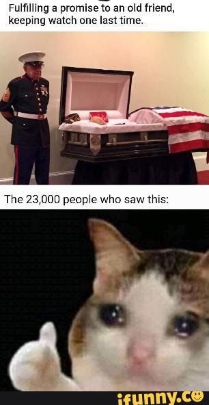 Fulfilling a promise to an old friend,
keeping watch one
last time.
The 23,000 people who saw this: