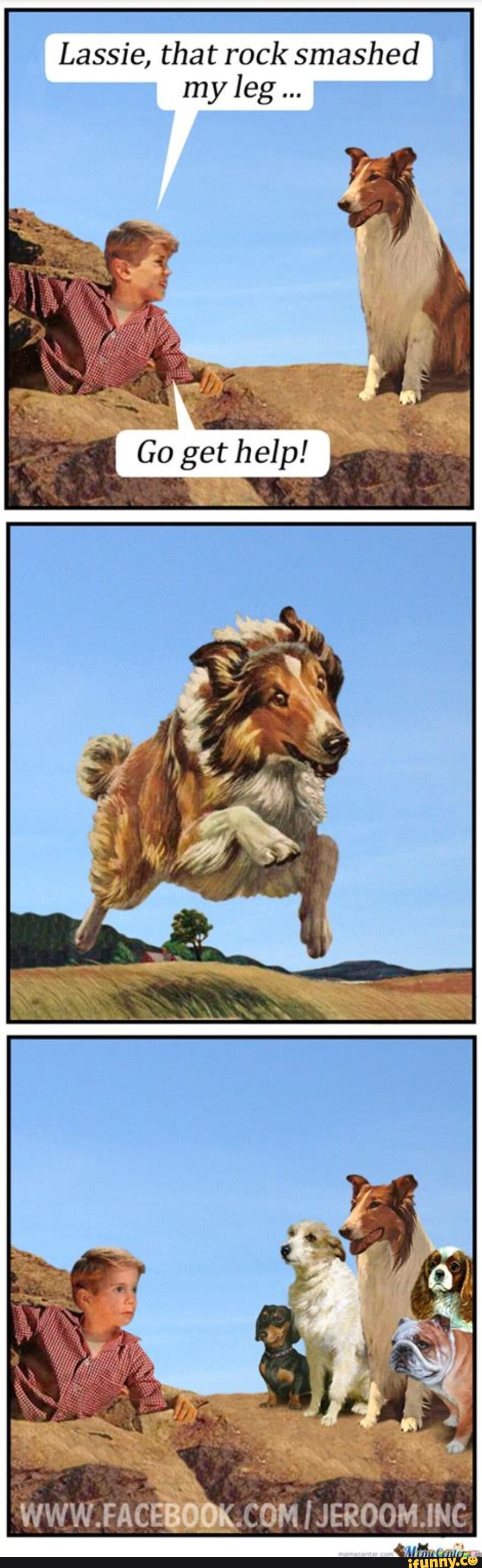 lassie go get help cartoon clipart