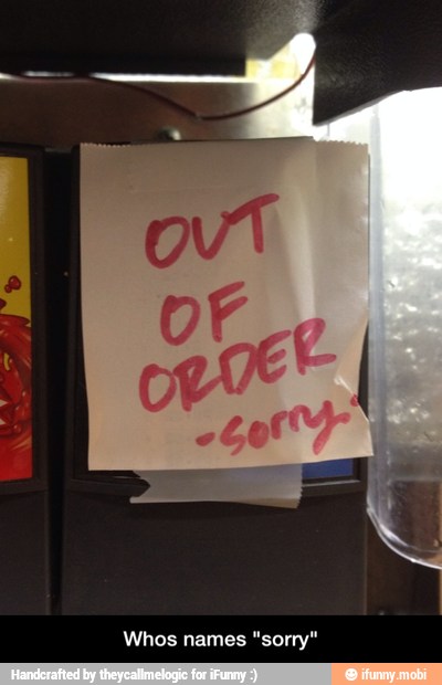 Whos names "sorry"