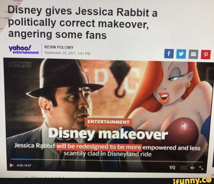 Disney gives Jessica Rabbit a _ Politically correct makeover, angering ...