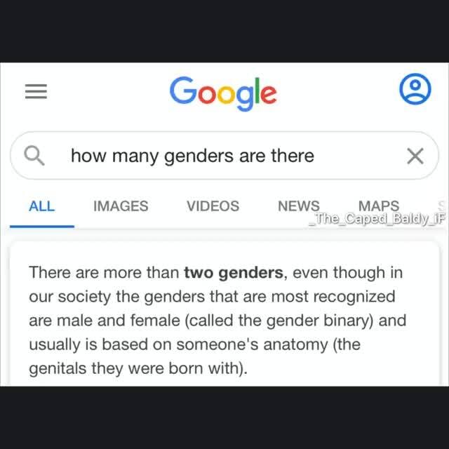 How many genders are there X There are more than two genders, even