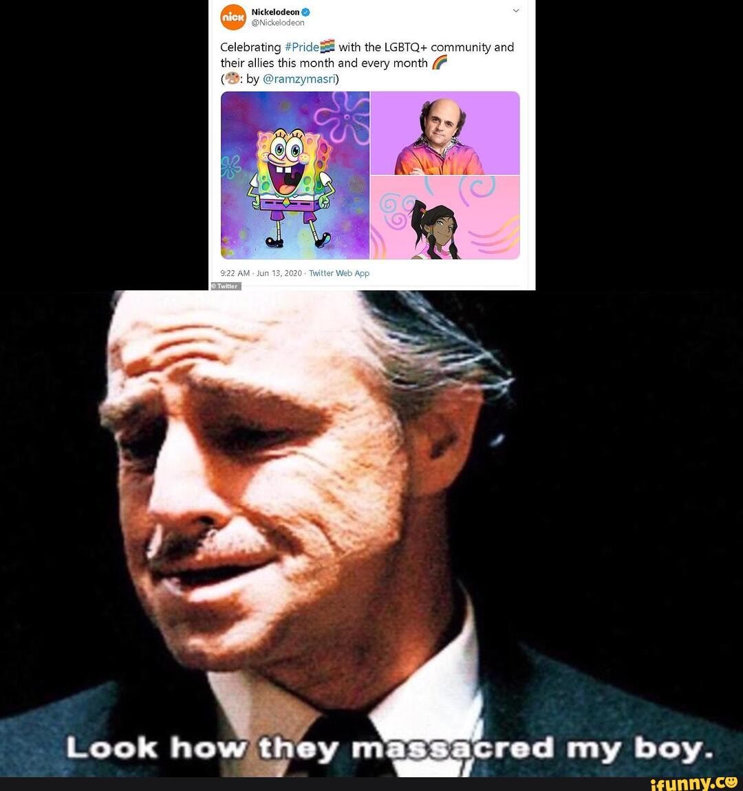 Nickelodeon @ on
Celebrating with the LGBTQ+ community and their allies this month and every month @
Look my boy.