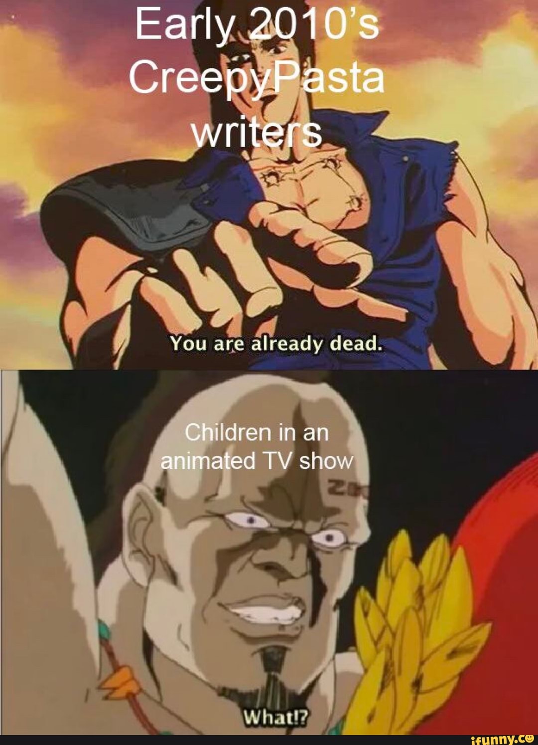 Early 2010's
CreepyPasta writers
ou area
lready dead.
Ch idren in-an animated TV so.