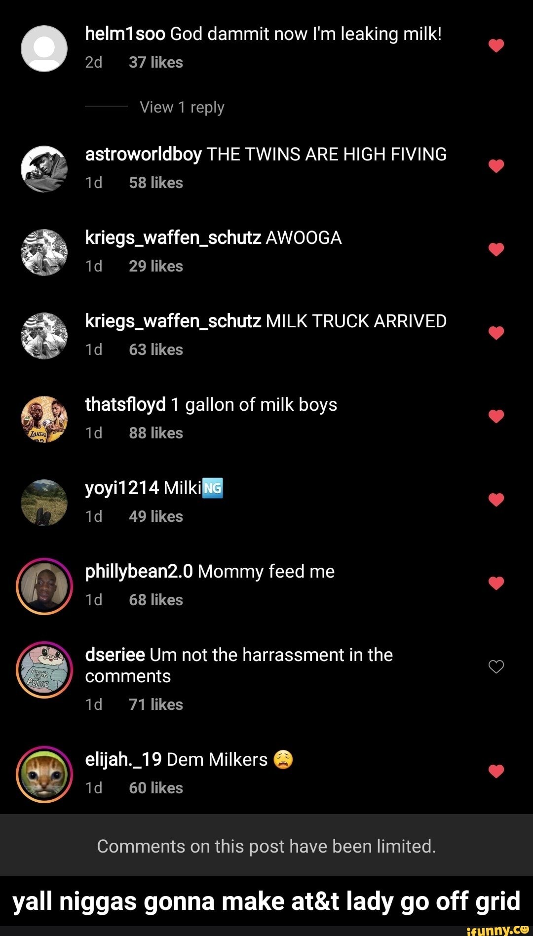 Milk truck has arrived