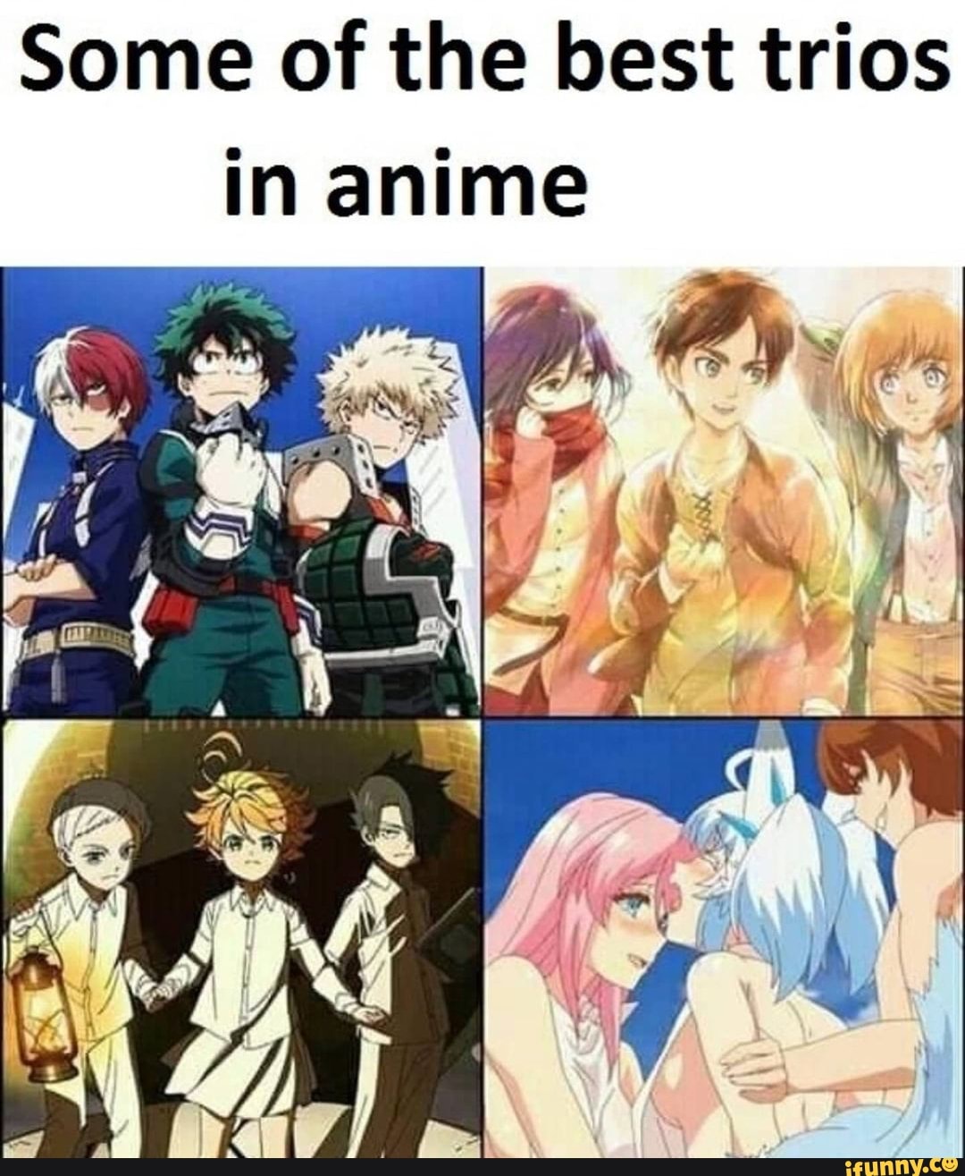 Some of the best trios in anime - iFunny