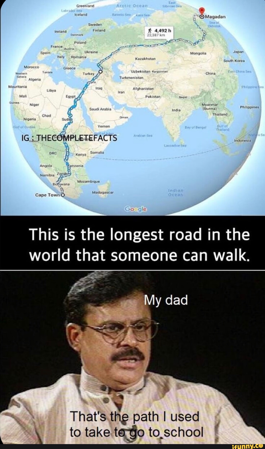 Magadan Fronce IG Ge ole This is the longest road in