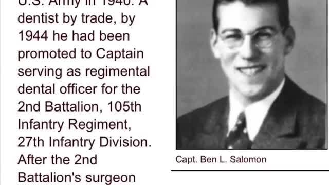 Sovereign musiker krysantemum Dentist by trade, by 1944 he had been promoted to Captain serving as  regimental dental officer for the and Battalion, 105th Infantry Regiment,  27th Infantry Division. After the Capt. Ben L. Salomon -