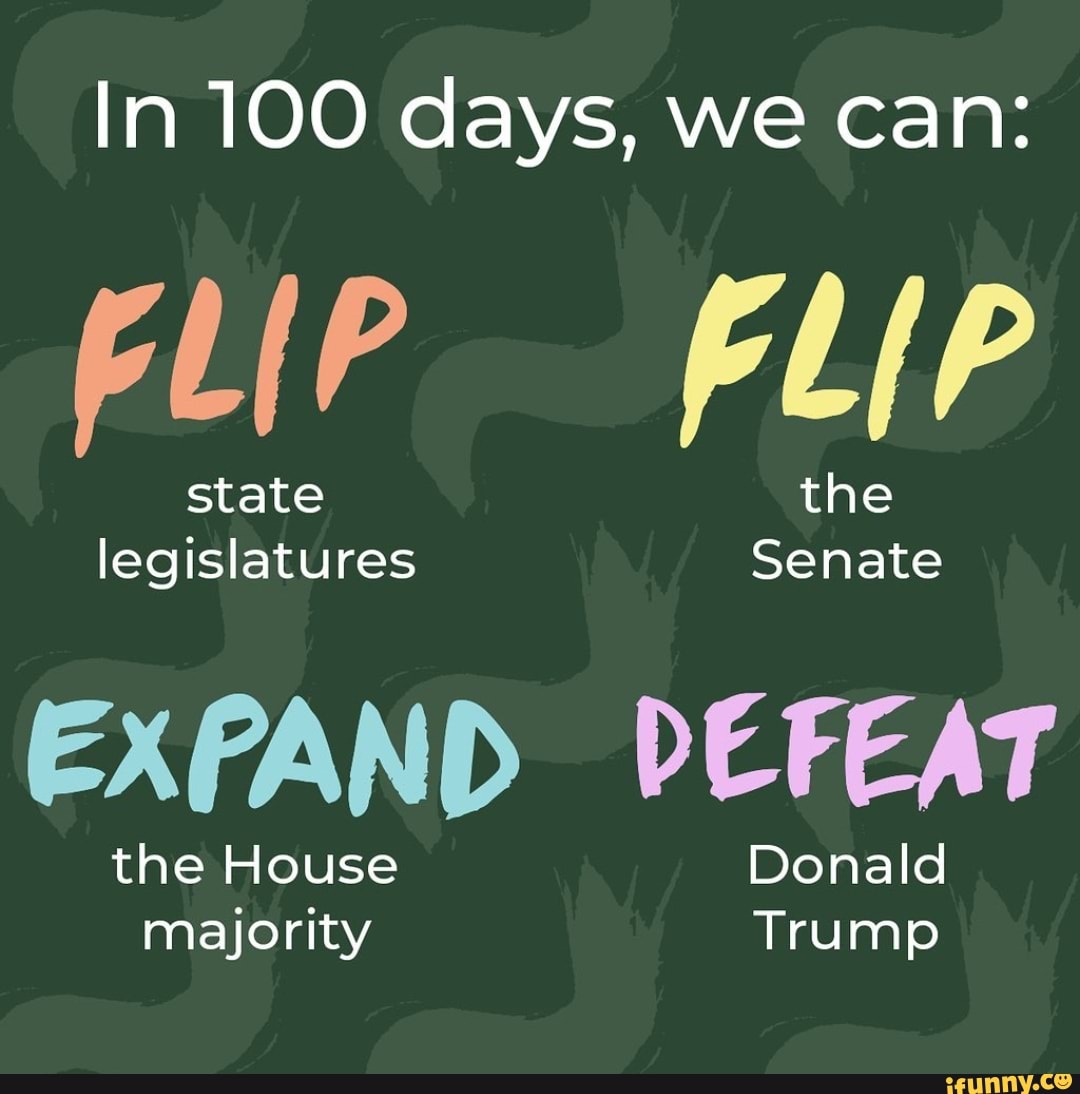 In 100 days, we can:
FLIP FLIP
EXPAND DeFEAT
Tru ump