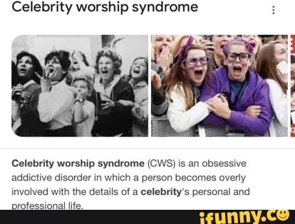 Celebrity worship syndrome Celebrity worship syndrome (CWS) is an