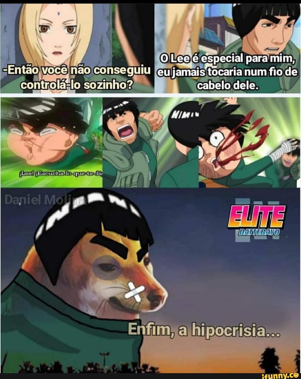 Lee é especial para mim,
CEntão) você não conseguiu eu jamais tocaria num fio de sozinho? cabelo dele. I
Enfimiajhipocrisia..: