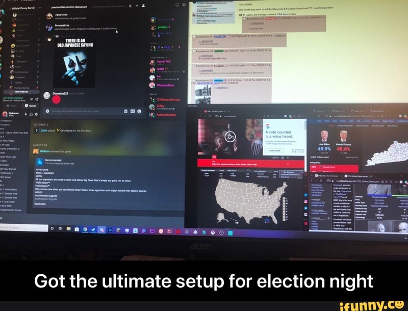 Got the ultimate setup for election night - Got the ultimate setup for election night