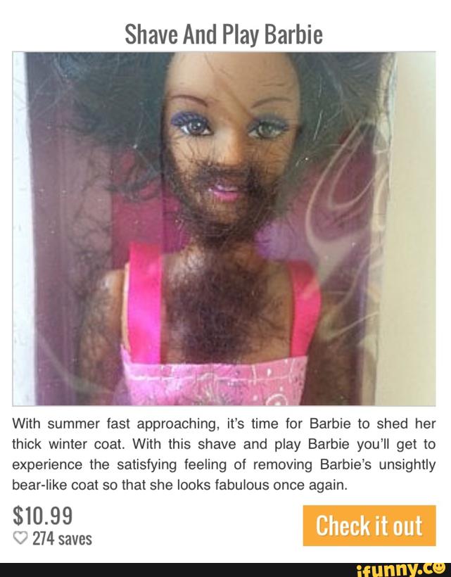 shave and play barbie