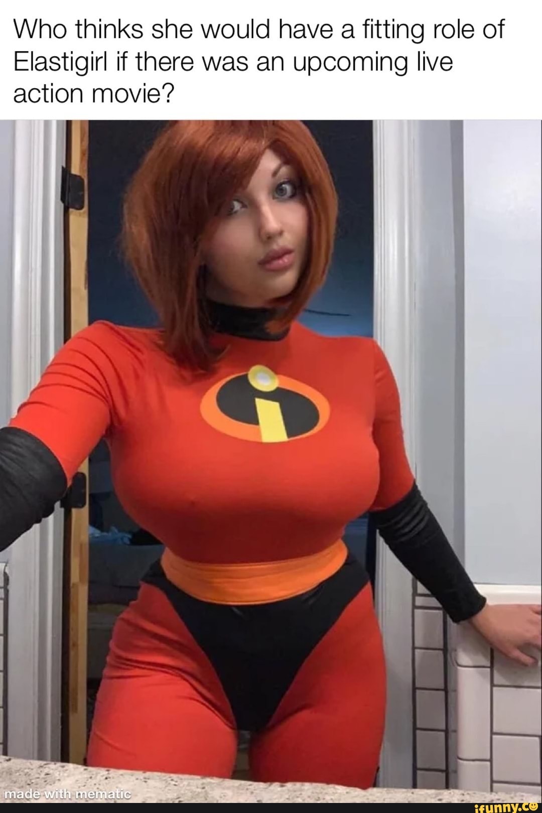 Who thinks she would have a fitting role of Elastigirl if there was an upco...
