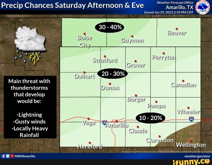 Precip Chances Saturday Afternoon & Eve Main Threat With Thunderstorms ...