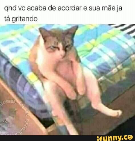 qnd vc acaba de acordar e sua mãe ja
tá gritando
a