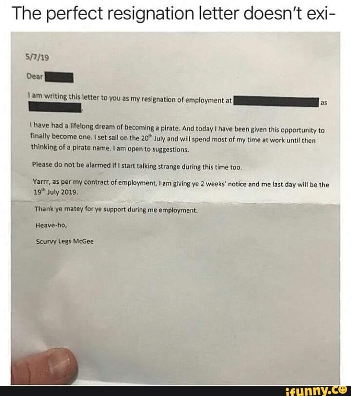 Professional Pirate Resignation Letter Template for Seamless Exit