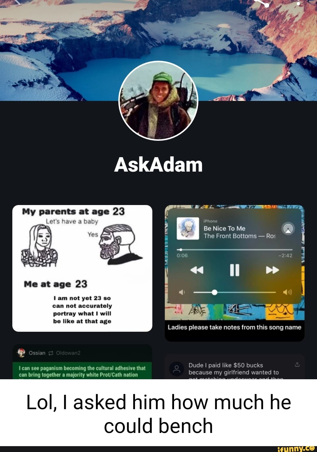 Askadam My Parents At Age 23 Let S Have A Baby Be Nice To Me A Iphon