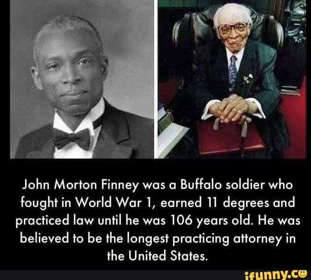 John Morton Finney was a Buffalo soldier who fought in World War 1 ...