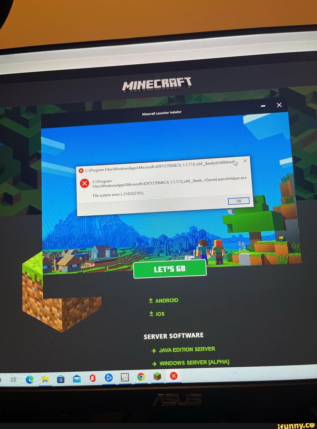 MINECRAFY Minecraft Launcher Inetaller ANDROID ios SERVER SOFTWARE JAVA  EDITION SERVER WINDOWS SERVER [ALPHA] - iFunny