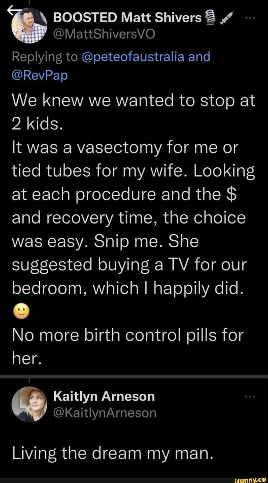 “Everyone deserves total control over their fertility” BOOSTED Matt