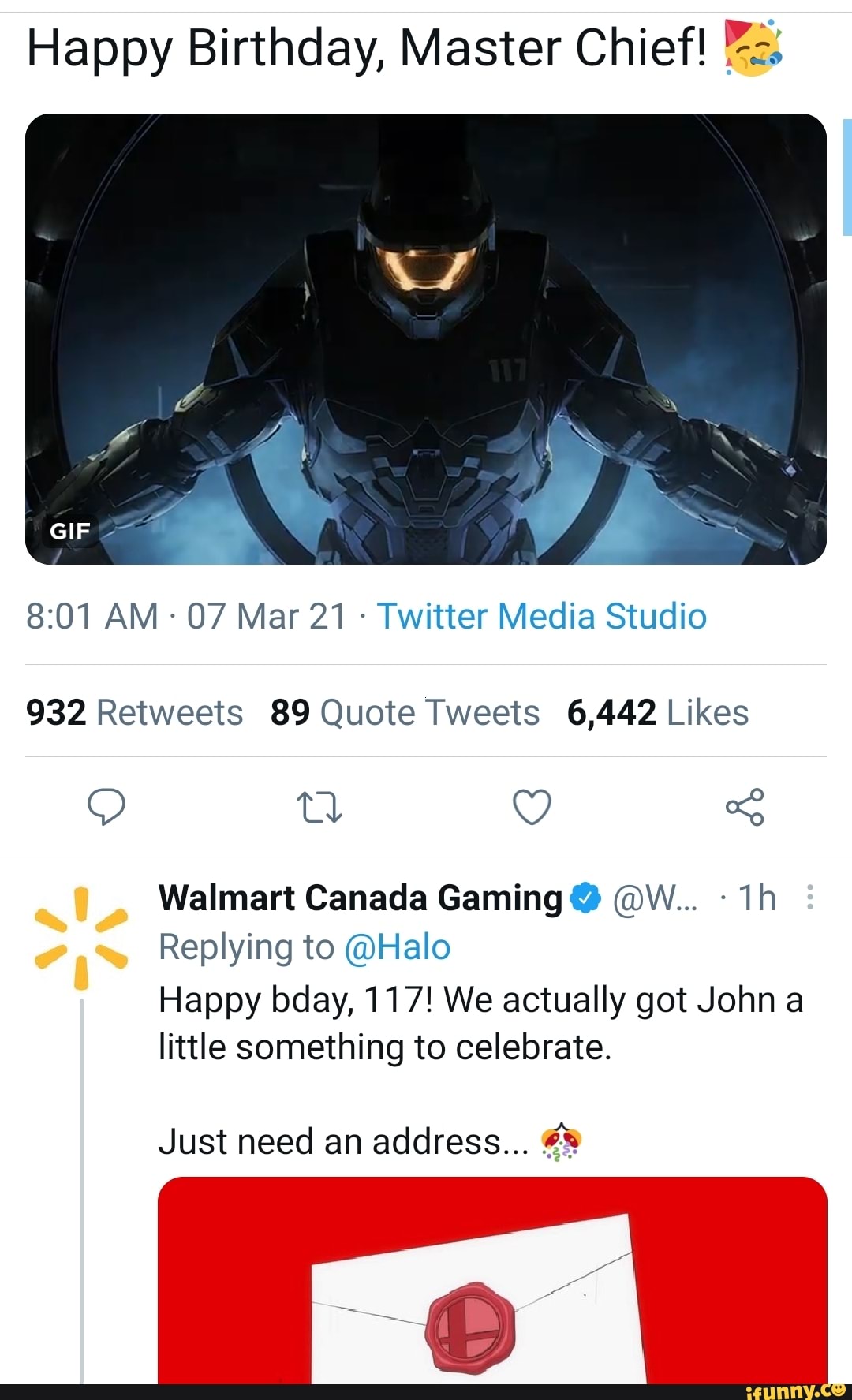 Happy Birthday, Master Chief! GIF AM 07 Mar 21 - Twitter Media Studio ...