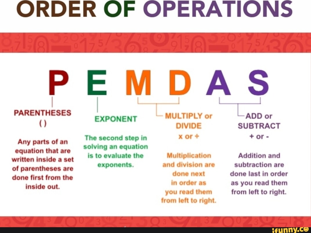 Which Is Bigger 0.25 Or 0.5 ORDER OF OPERATIONS RAN PEMDAS PARENTHESES EXPONENT ADD or DIVIDE