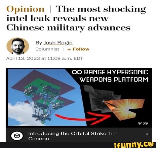 Opinion I The most shocking intel leak reveals new Chinese military