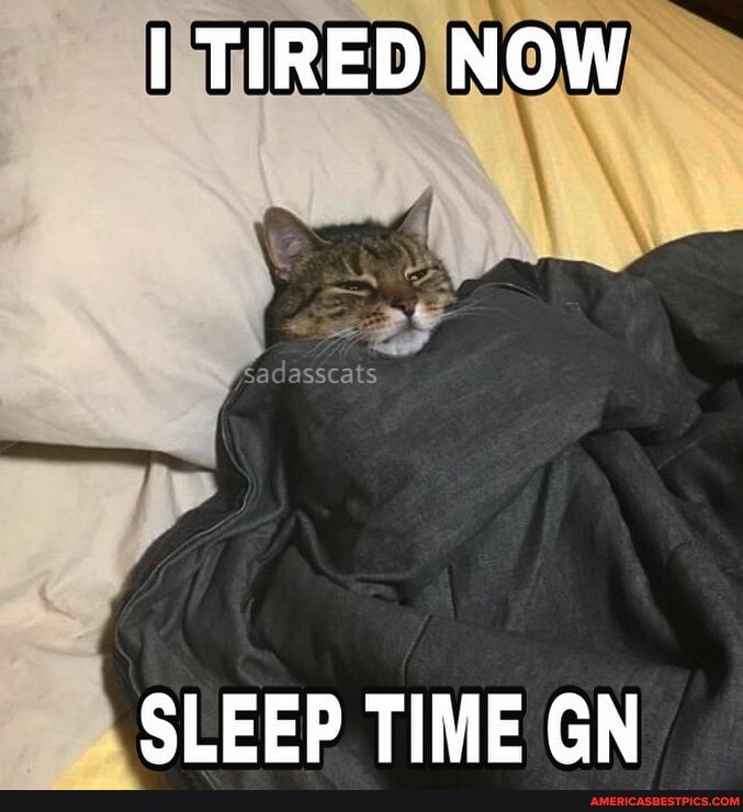 I TIRED NOW
SLEEP TIME GN