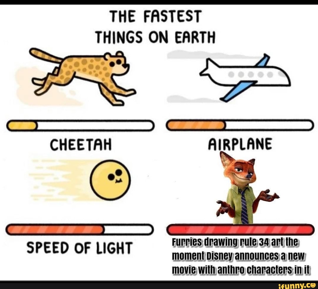 THE FASTEST THINGS ON EARTH CHEETAH AIRPLANE Fupries drawing rule,34, art  the, CC SPEED OF LIGHT moment Disney :announces a new: movie. with anthro  charaotens in it - iFunny