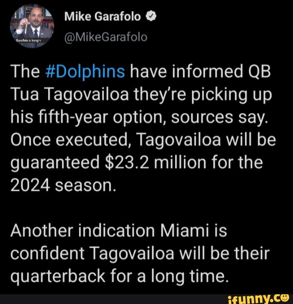 Sources - Dolphins pick up 5th-year option on QB Tua Tagovailoa - ESPN