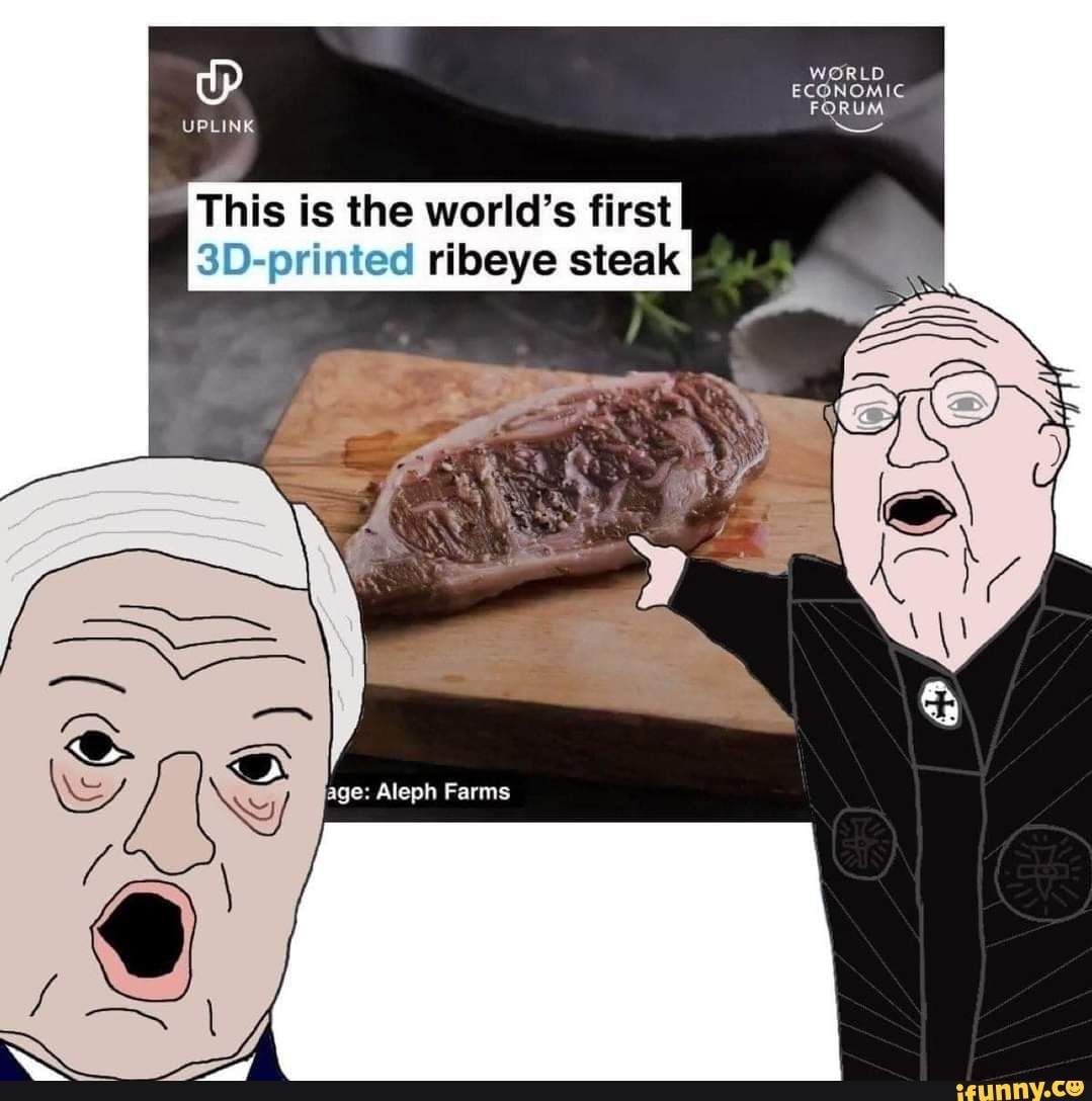 WORLD ECONOMIC FORUM UPLINK This is the world's first 3D-printed ribeye ...