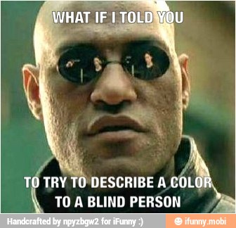 TO TRY TO'DESCRIBE A
coud R
À TOA BLIND PERSON