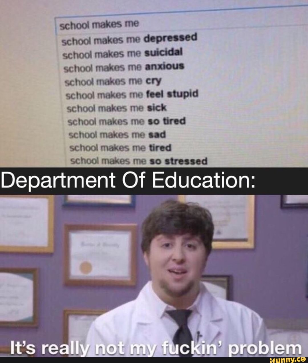 I school makes me school makes me depressed school makes me suicidal