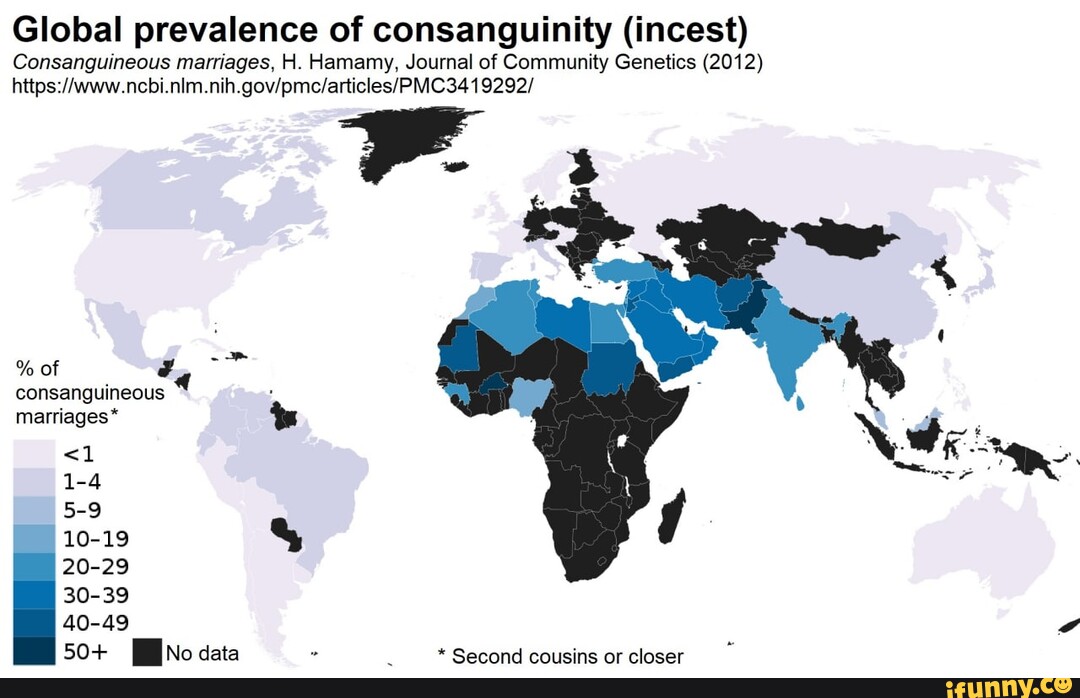 Global Prevalence Of Consanguinity Incest Consanguineous Marriages H Hamamy Journal Of 