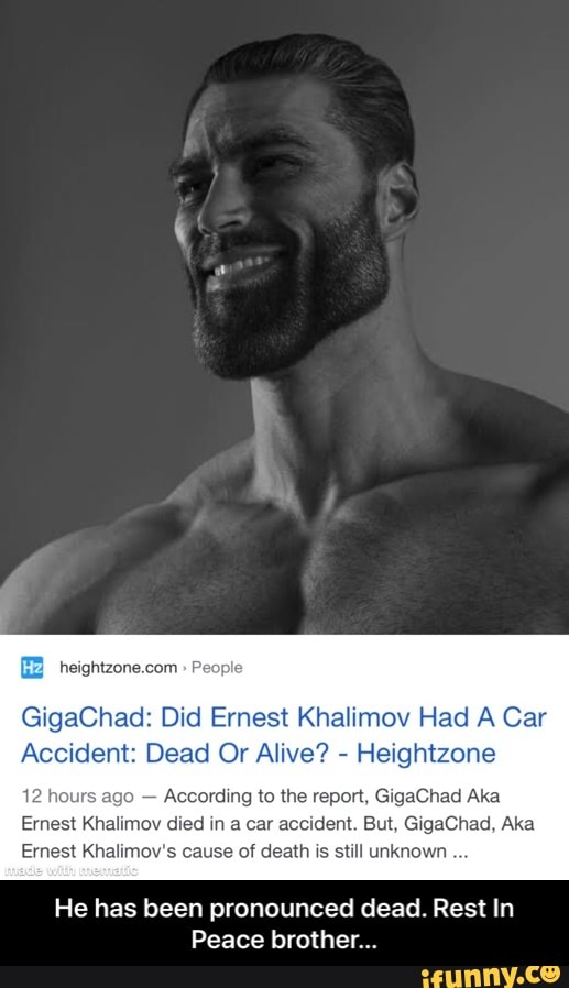 Who is Ernest Khalimov AKA GigaChad and what is the Chad meme