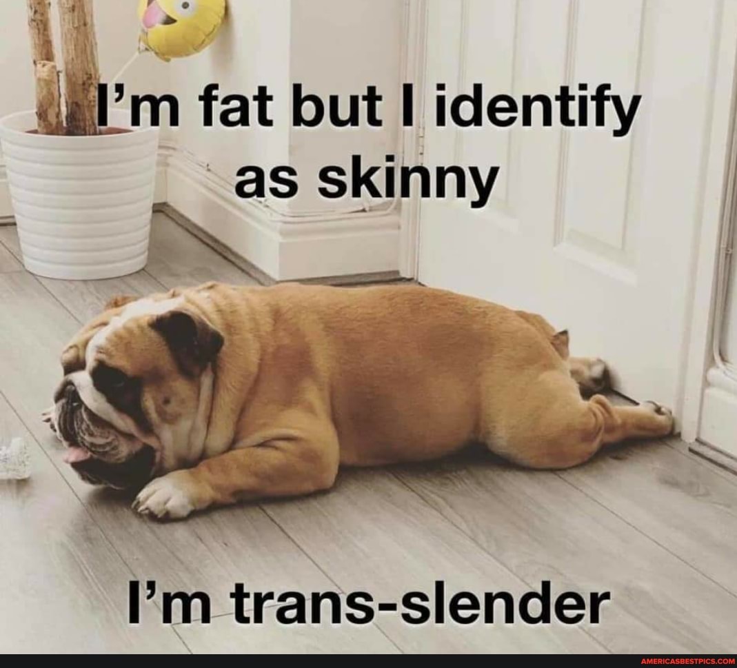 fat but I identify as skinny
I'm trans-slender
