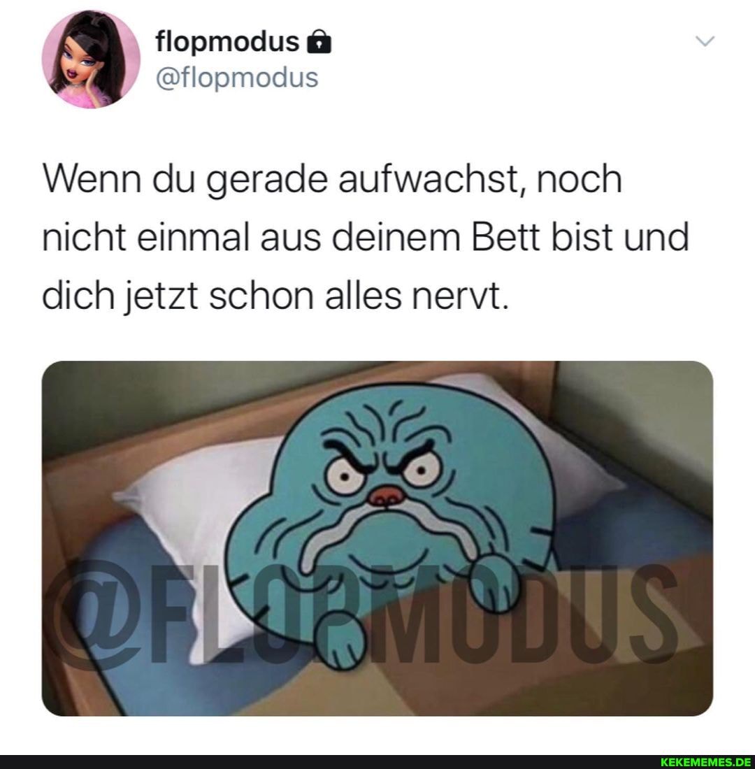 Wenn du gerade aufwachst, noch nicht einmal aus deinem Bett bist und dich jetzt schon alles nervt.
