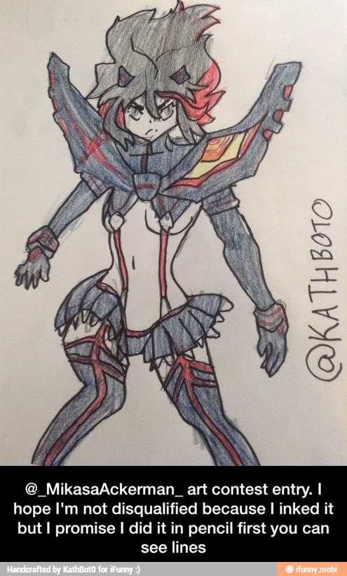 @_MikasaAckerman_ art contest entry. I hope I'm not disqualified because I inked it but I promise I did it in pencil first you can see lines