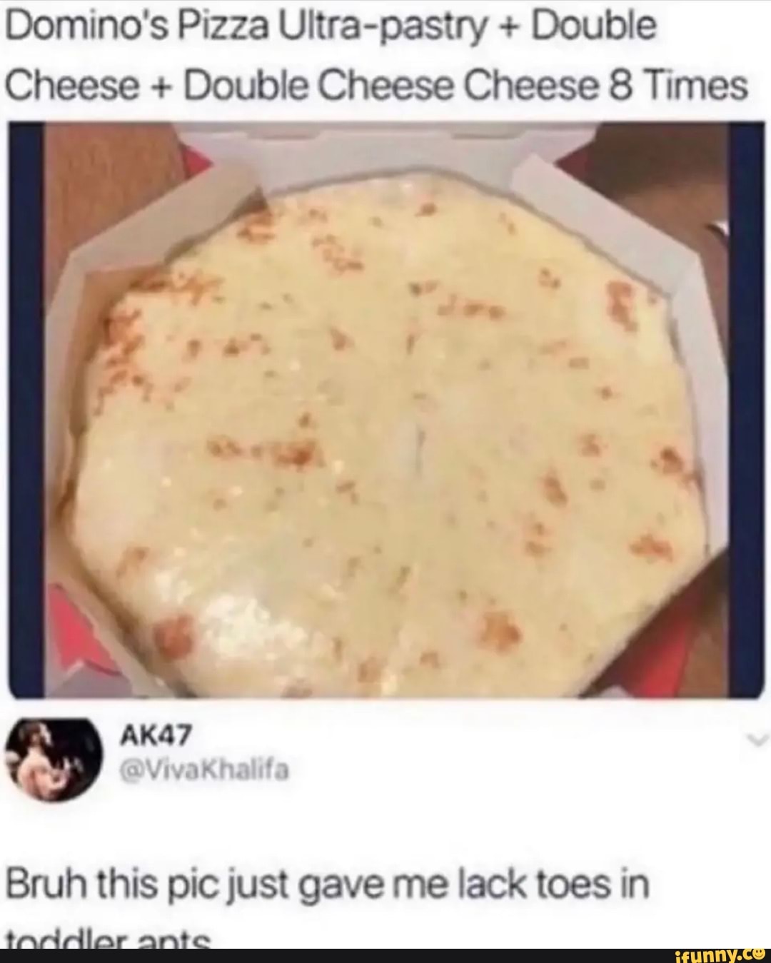 Domino's Pizza Ultrapastry + Double Cheese + Double Cheese Cheese 8