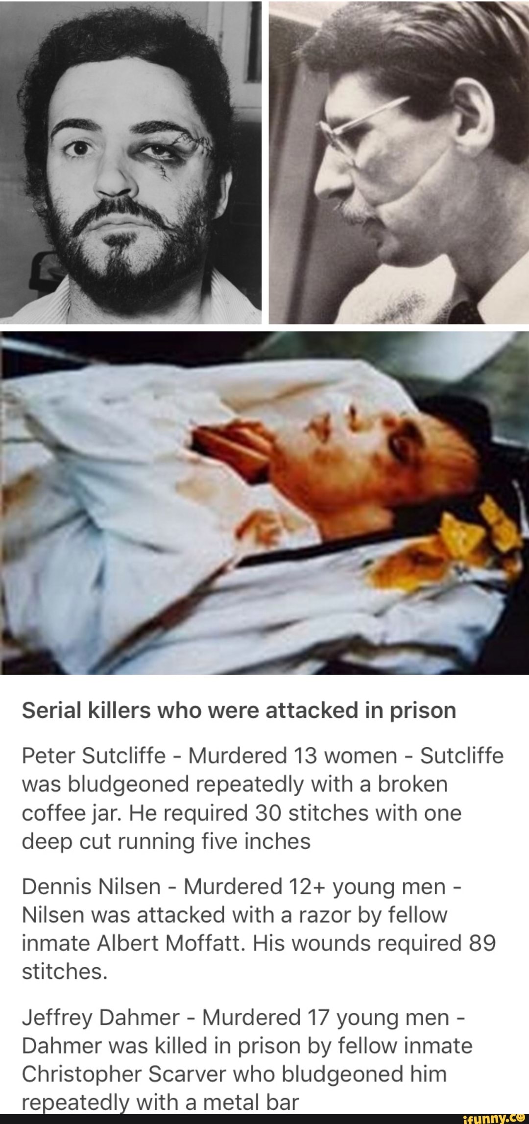 Serial Killers Who Were Attacked In Prison Peter Sutcliffe - Murdered ...