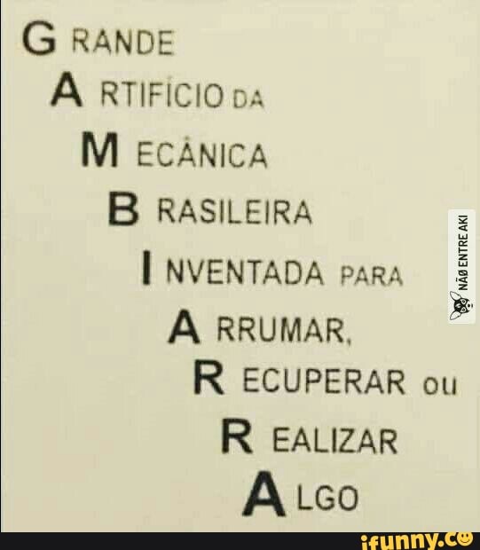 G RANDE
A RTIFICIO ps
M EcÂNICA
B RASILEIRA
I NVENTADA para
A RRUMAR,
R ECUPERAR ou
R EALIZAR
Aco
E
E
E
E
8
2
E