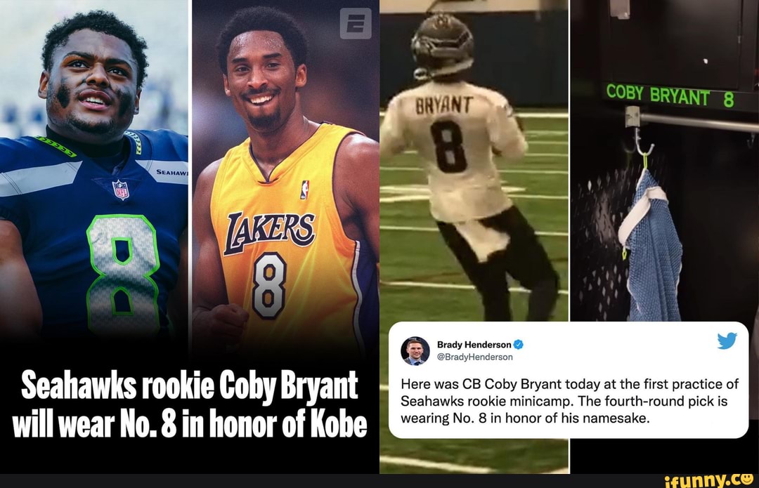 NFL rookie Coby Bryant will wear No. 8 to honor Kobe Bryant 