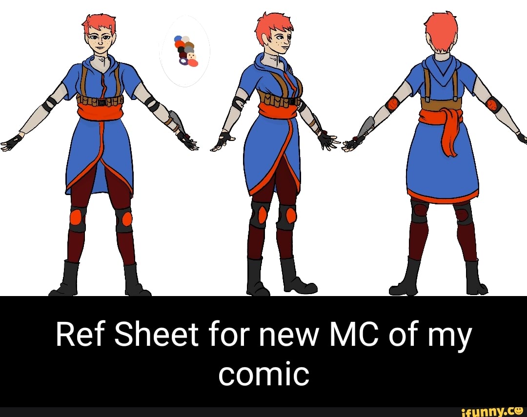 Ref Sheet for new MC of my comic - iFunny