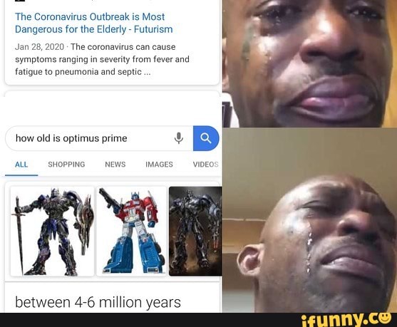 The Coronavirus Outbreak is Most
Dangerous for the Elderly - Futurism
Jan 28, 2020 The coronavirus can cause symptoms ranging in severity from fever and fatigue to pneumonia and septic
how old is optimus prime
jOPPING NEWS -IMAGES.