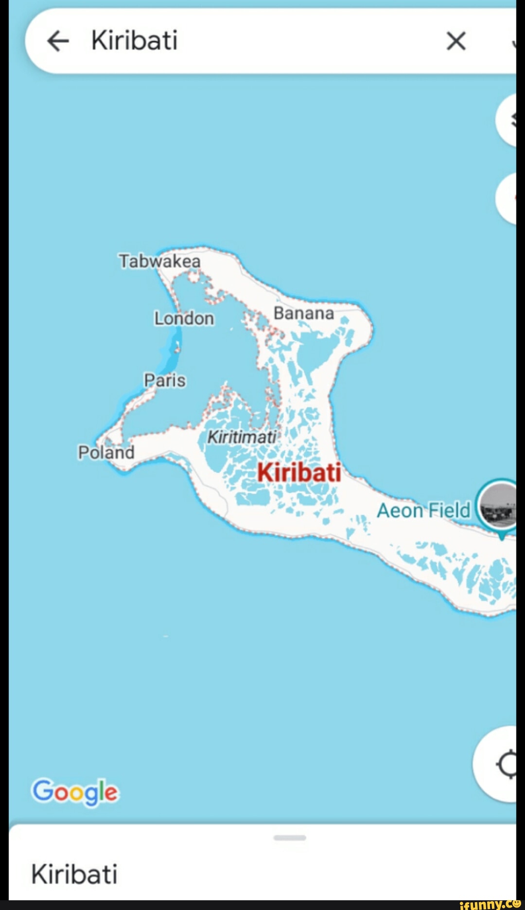 Kiribati Tabwakea London Banana Paris Kiritimati Poland Kiribati Aeon ...