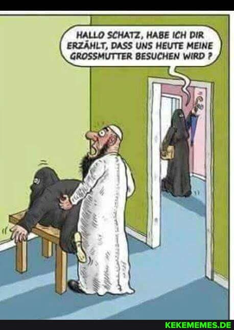 HALLO SCHATZ, HABE ICH DIR ERZÄHLT, DASS UNS HEUTE MEINE GROSSMUTTER BESUCHEN WIRD ?