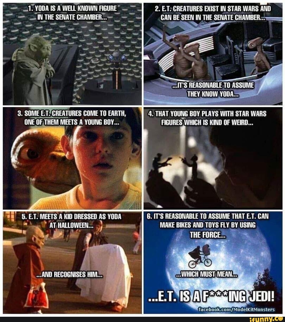 8. SOME E:T! CREATURES COME TO EARTH, 4. THAT YOUNG BOY PLAYS WITH STAR WARS
ONE OF, THEM MEETS A YOUNG BOY... FIGURES WHICH IS KIND OF WEIRD...
