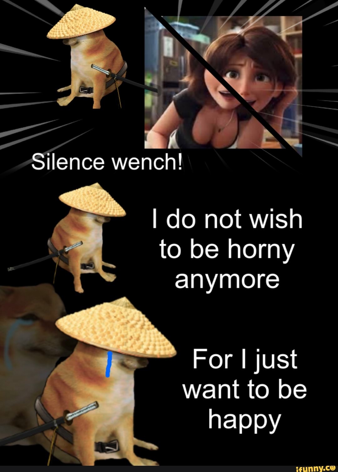 Silence wench i do not wish to be h anymore