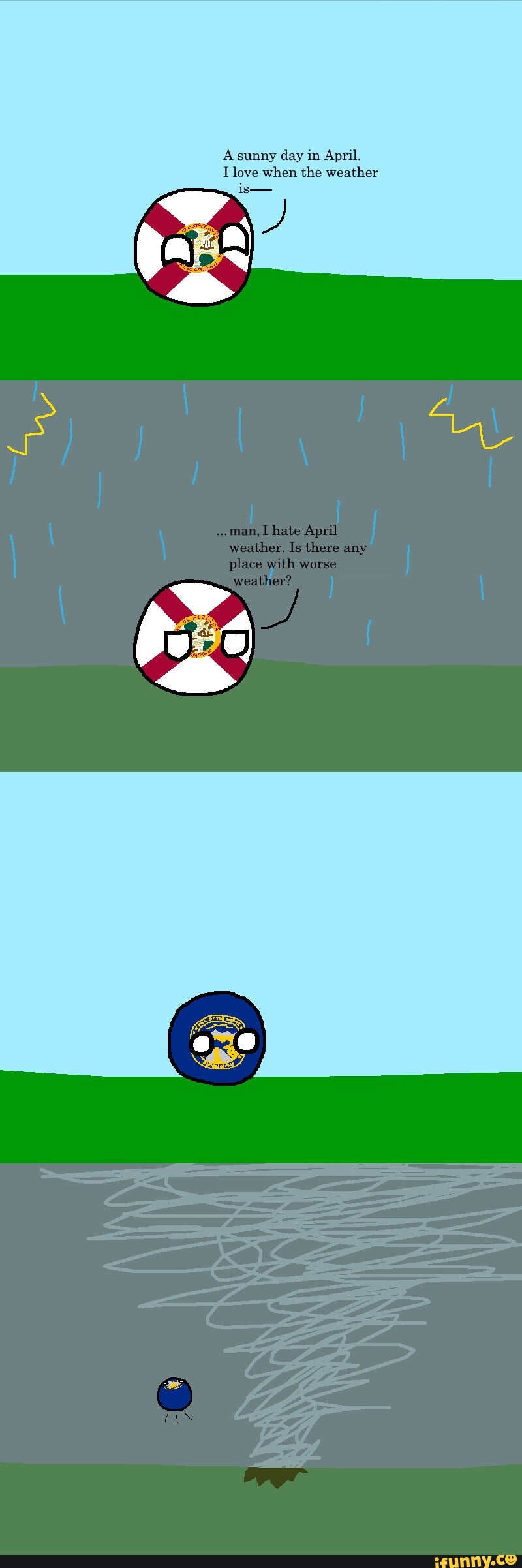 A sunny day in April. I love when the weather isman, I hate April